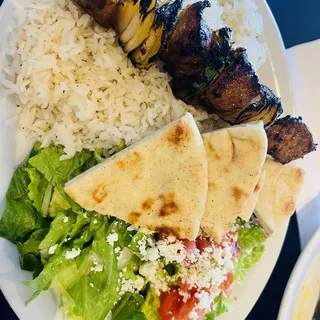 Beef Kabob Entree Lunch