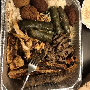 Kabob house special. Huge portions.