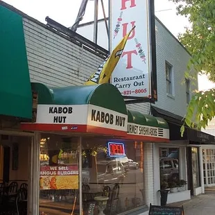 the front of the restaurant
