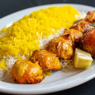 a close up of a plate of food