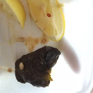 They put them in the microwave inside the styrofoam and it melted and adhered to the bottom. They were so hard they couldn't even be eaten.