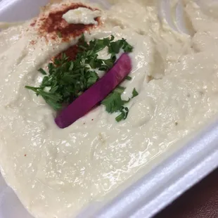 Best hummus I ever had.. perfect amount of garlic and lemon ... not bland like other places