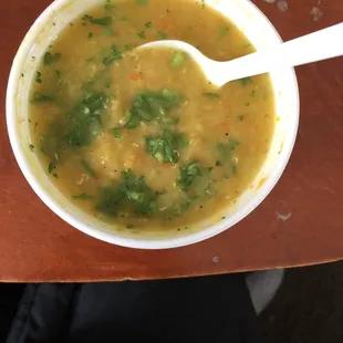 Lentil soup.