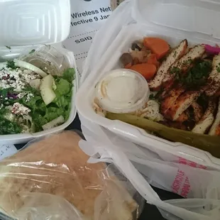 So much delicious food for $11! Half order of the shawarma entree.
