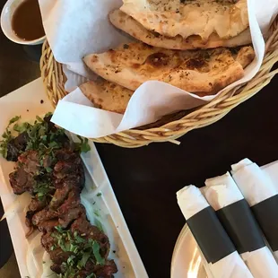 Naan and Behari kebab