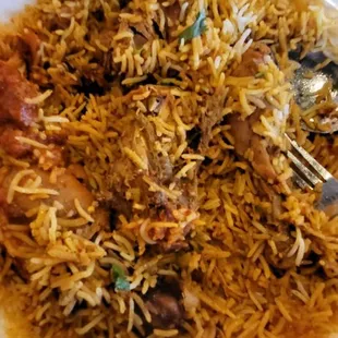 Chicken biryani rice