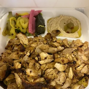 Chicken Shawarma Plate - Chicken is tender and delicious.