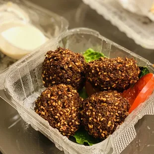 a tray of food on a table