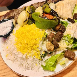 a plate of food on a table