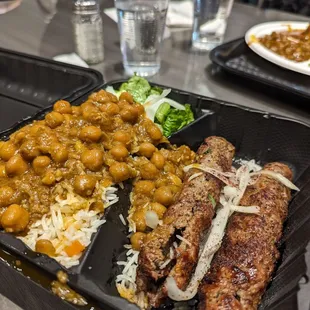 a tray of food on a table