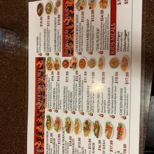 menu, sushi and sashimi