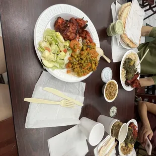 a table full of food