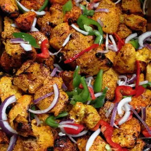 Chicken kabobs for catering