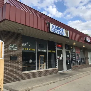 the front of the restaurant