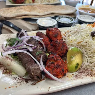 Combo Chicken and Ground Beef Kabob