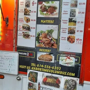The menu!!!
