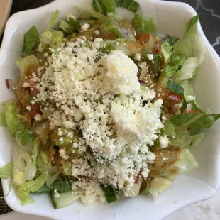 Salad that came with our entree