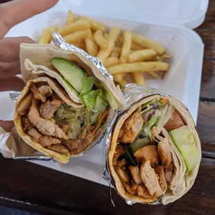 Chicken shawarma wrap