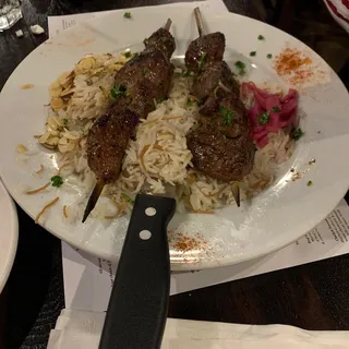 Lamb Kabob Platter