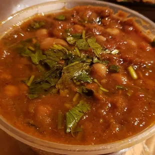 Channa masala ($10), vegan by default. Not bad.