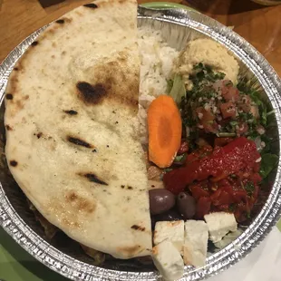 Ordered the Mediterranean platter but was the same size as the bowl. Paid $13