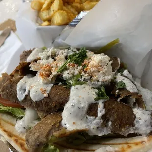 Fat Bread Gyro 7"