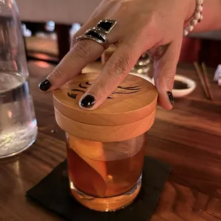 Kabooki old fashioned! I highly recommend if you wanted more liquor !