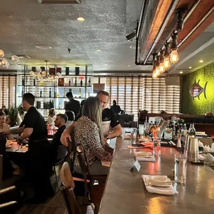 people sitting at the bar