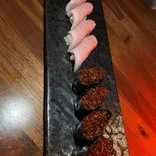 Otoro / Blue Fin Tuna Belly and Ikura / Salmon Roe