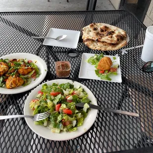 Clicked Boto with naan, samosa and salad
