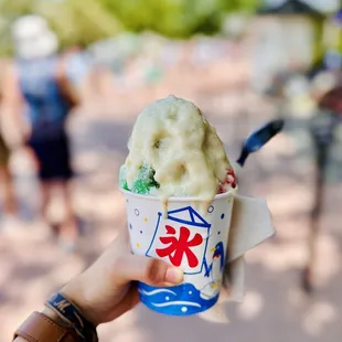 Half Melon and Half Strawberry with Condensed Milk