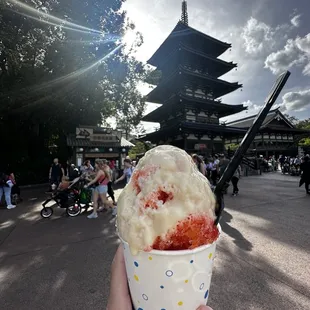 Kakigōri with Sweet Milk Topping