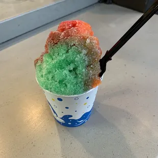 Rainbow shaved ice