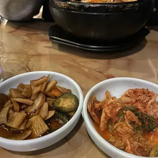 Kim chi and pickled ginger