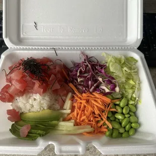 Ahi tuna poke bowl