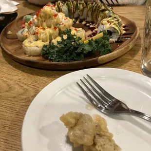 Super Volcano and Lobster  Tempura Roll and Calamari