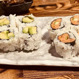 8/16/24 Avocado Roll &amp; Spicy Tuna Roll, Happy Hour