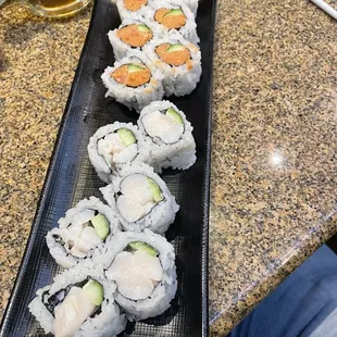 Scallop Roll  Spicy Tuna Roll