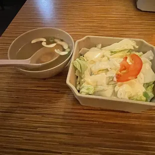 Soup and salad yumyu