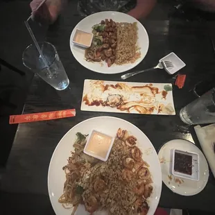 two plates of food