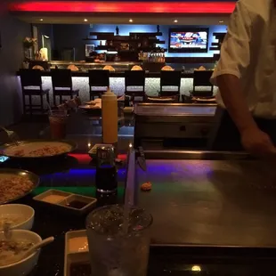 a chef preparing food
