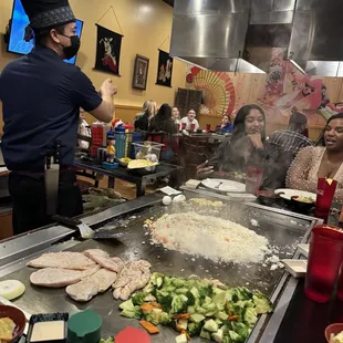 a chef preparing a meal