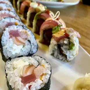 a variety of sushi