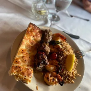 Lamb skewer entree
