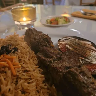 Seekh kebab plate, beef