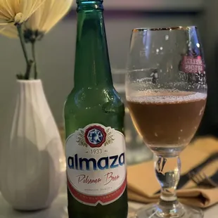 Almaza Lebanese pilsner ($8.50)