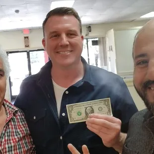 Our first dollar as a new business