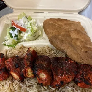 First time trying this place at the mall In Southland. I order the Chicken kabob and love the big pieces of chicken, well cooked and fresh.