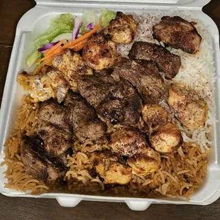 Chicken and Lamb Kabobs