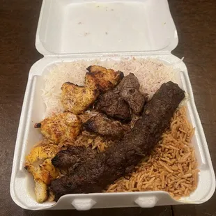 Koobideh 4 Piece Lamb Chops and chicken